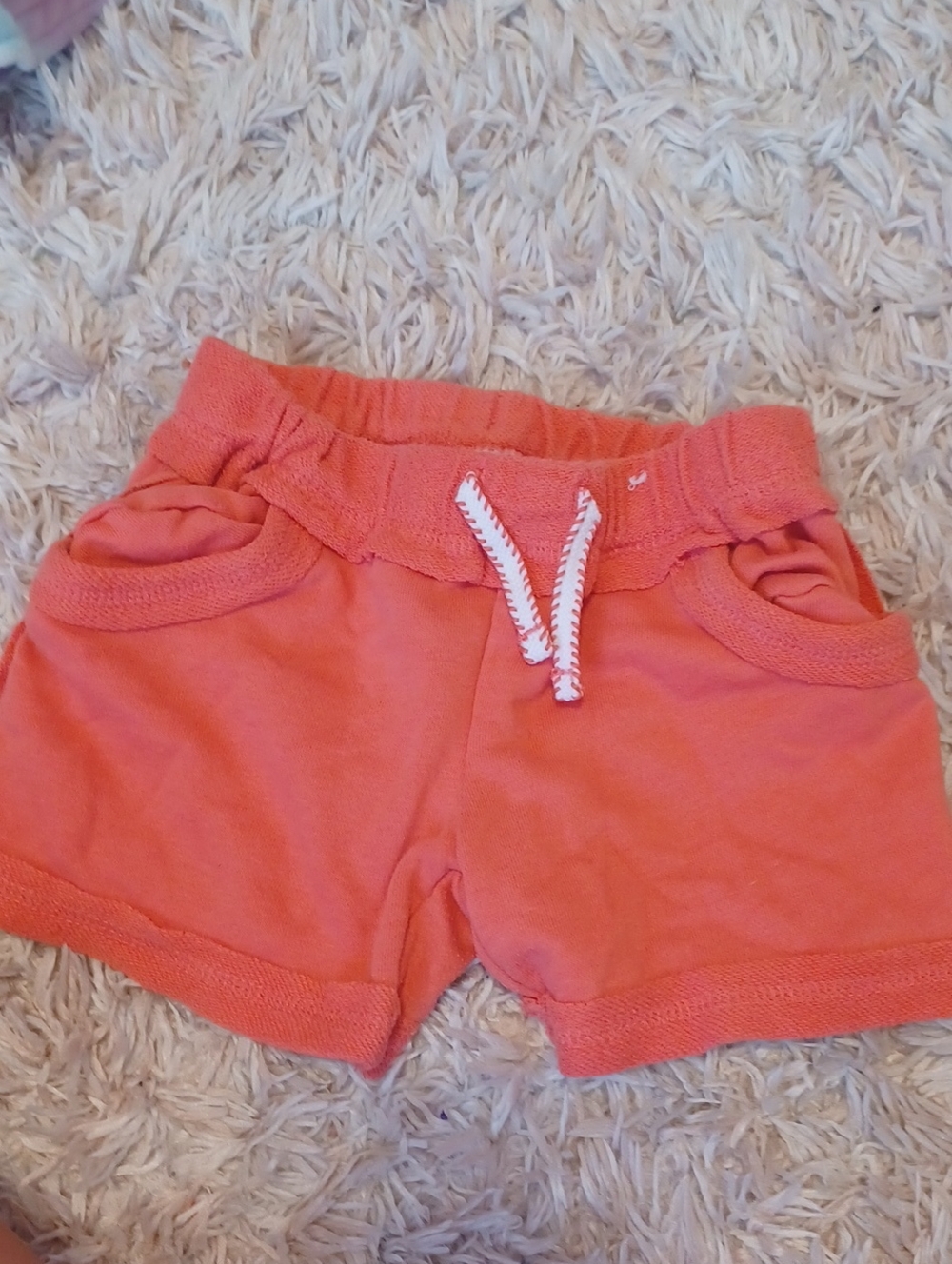 Kids Coral Drawcord Casual Shorts